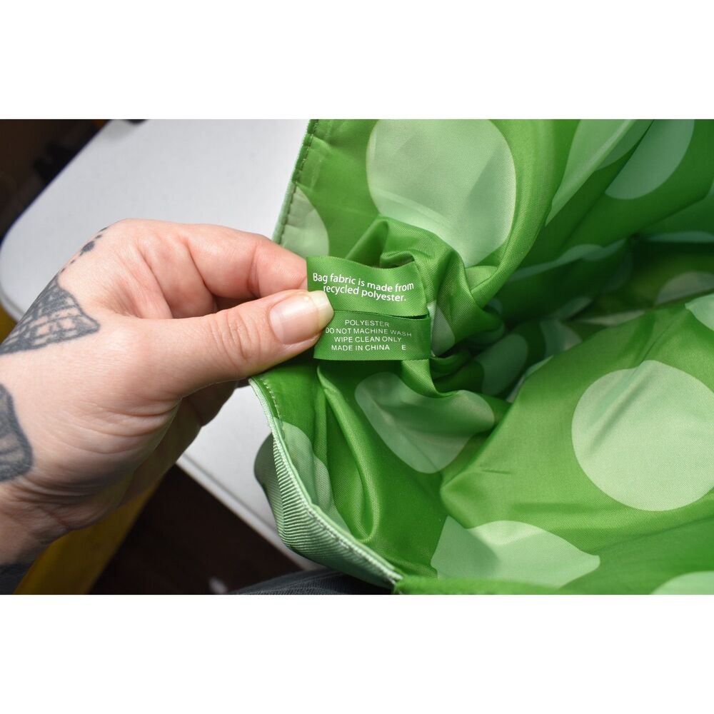 Clinique X Kate Spade Green Polka Dot Tote Bag Makeup Shopping - Picture 7 of 8